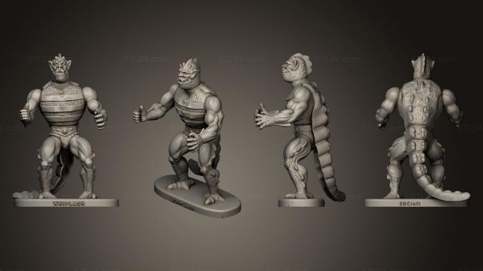 Статуэтки герои, монстры и демоны (Хлыстовой удар 2, STKM_0539) 3D модель для ЧПУ станка